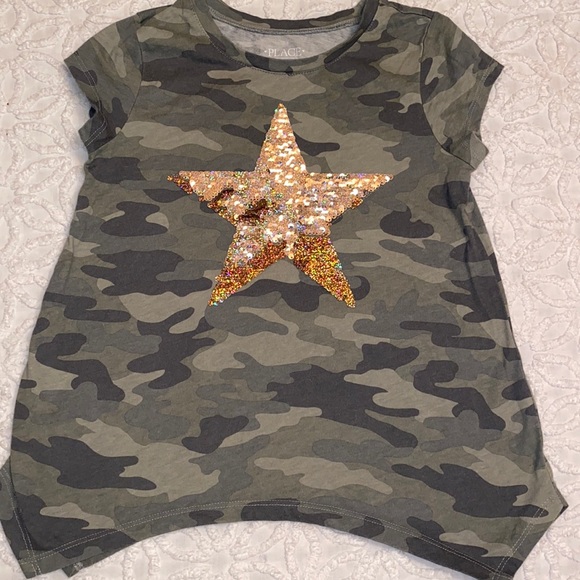 🌸NWOT-The Children’s Place camo trapeze girls tee - Picture 2 of 4